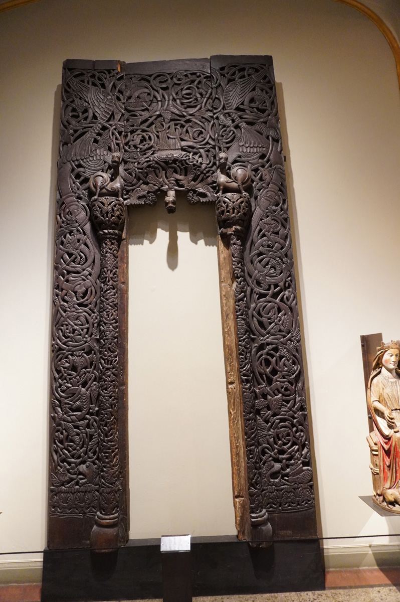 Oslo: National Museum, Stave Church portal ~1150