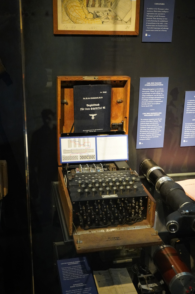 Narvik War Museum, An Enigma machine Original?  A copy?  Unclear!