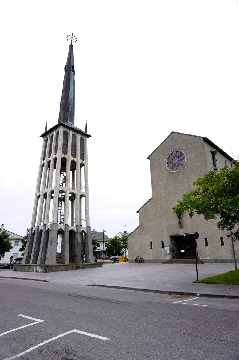 Bodo, Bodo church, with striking steeple
