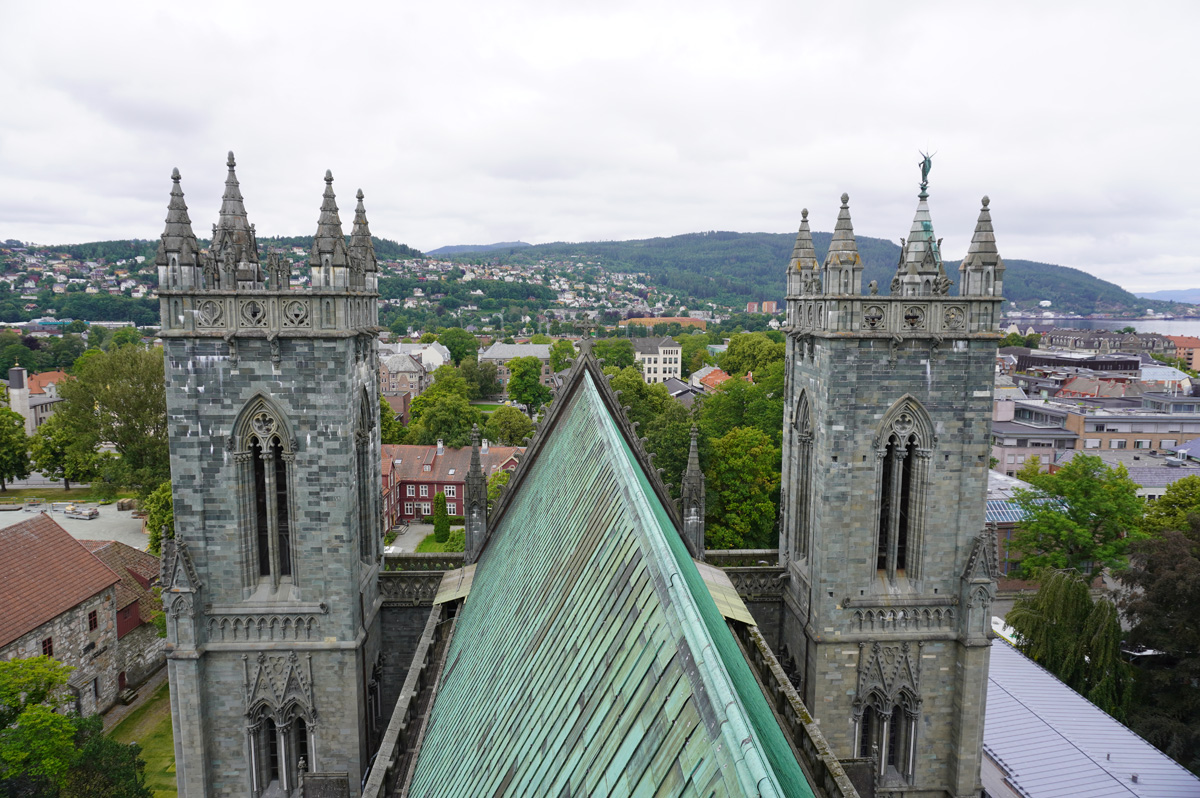 Trondheim, Cathedral rooftop