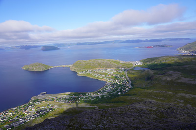 Hill view to Hammerfest, Norway 2019