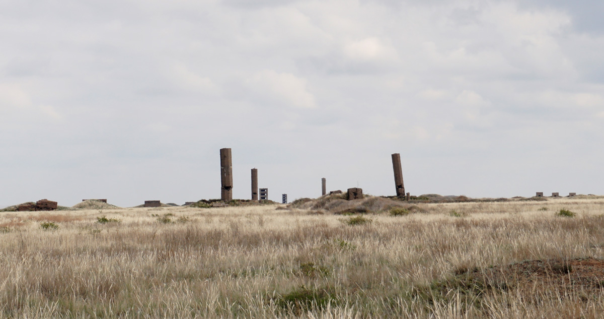 Semipalatinsk Test Site, Damaged test towers near ground zero