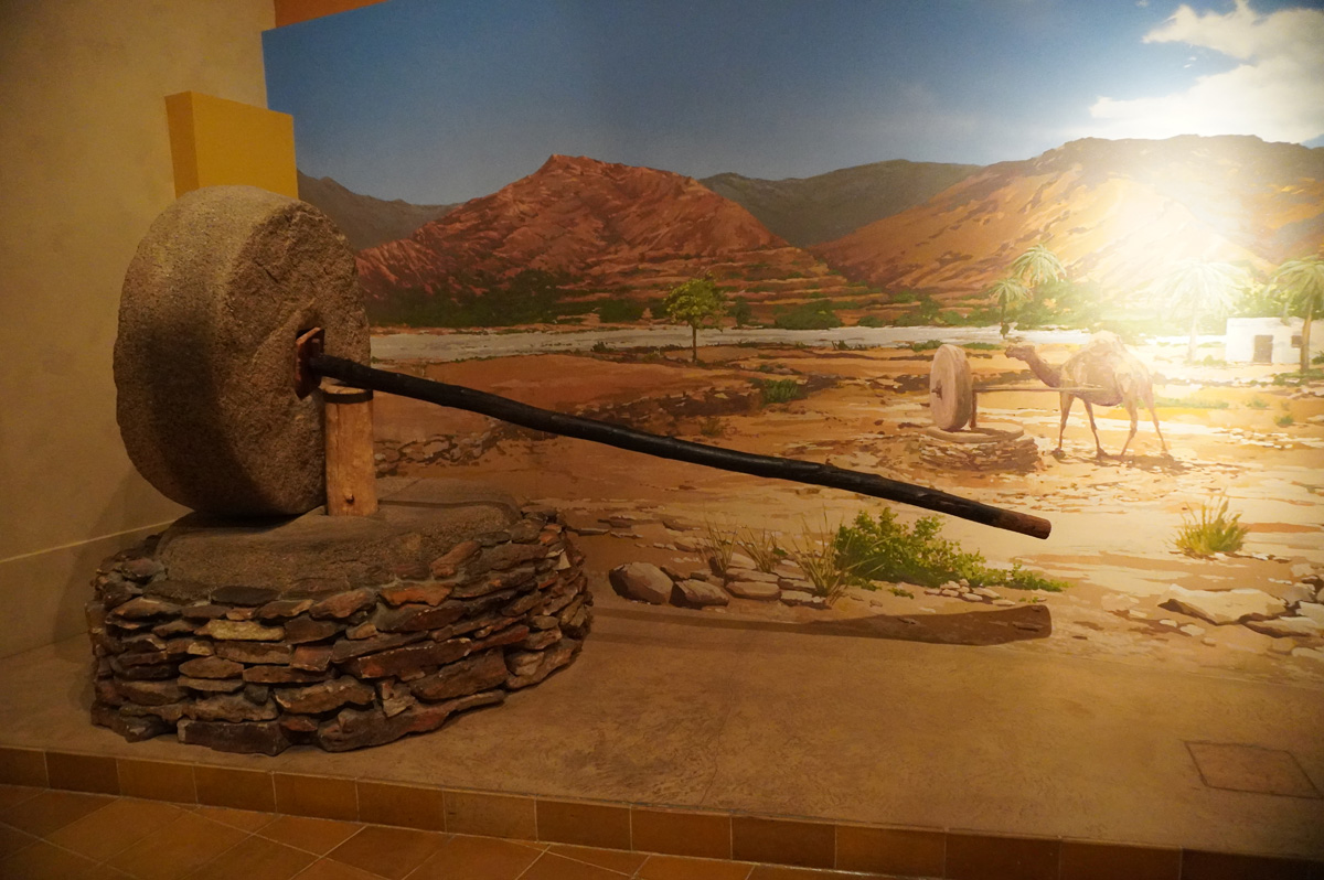 Riyadh: National Museum, Animal powered millstone