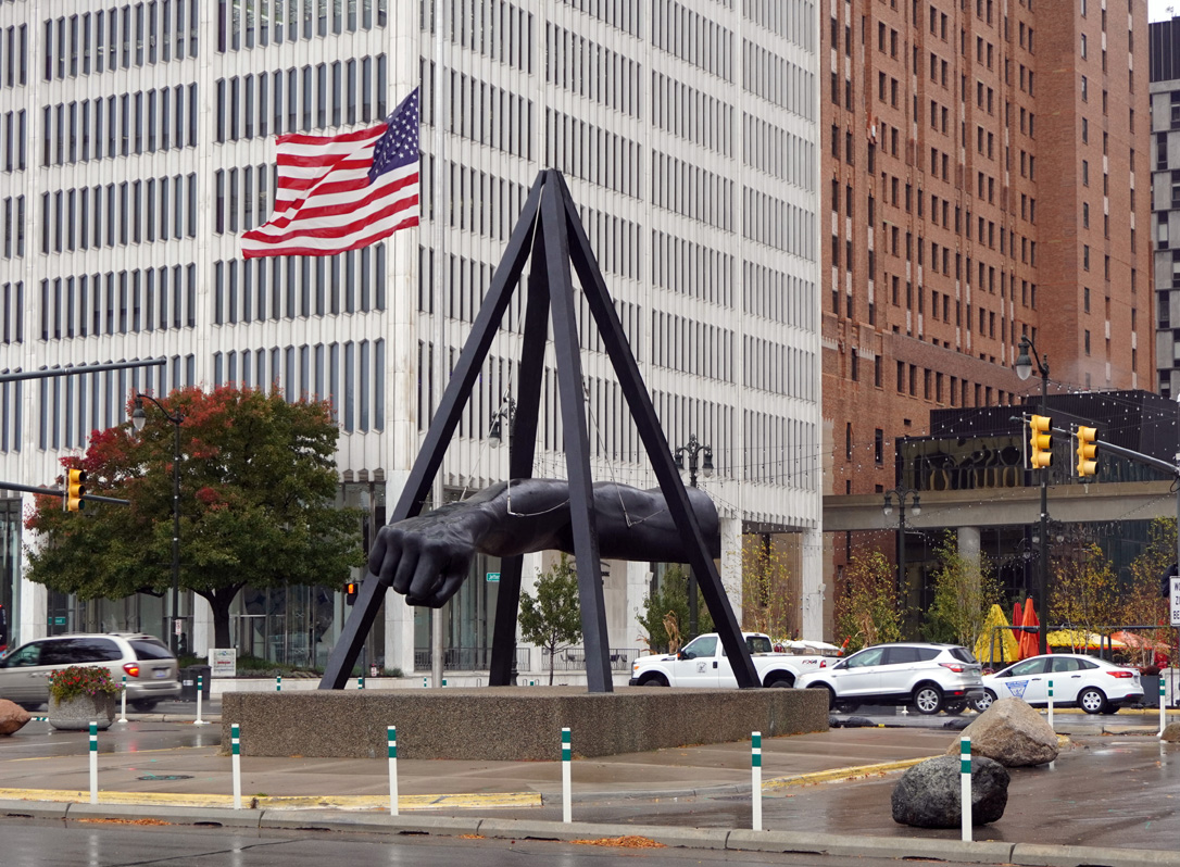 Downtown Detroit, Joe Louis monument