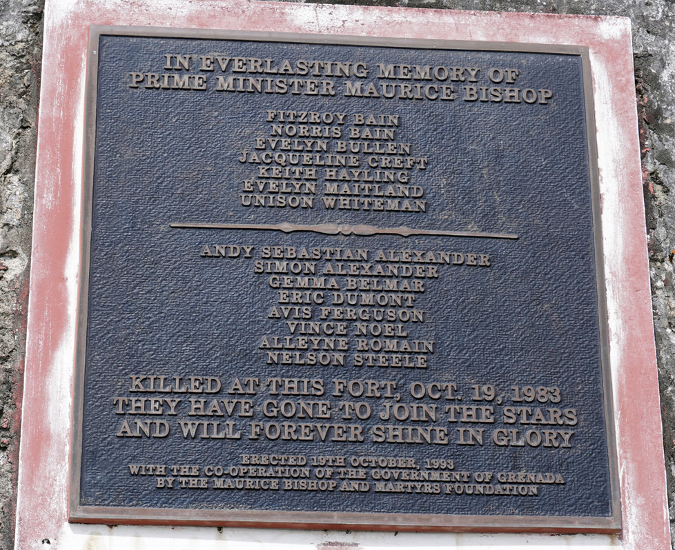 Fort St George, Maurice Bishop Memorial Marker