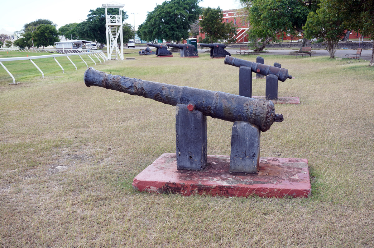 Barbados: Garrison Savannah area, Elderly Cannon