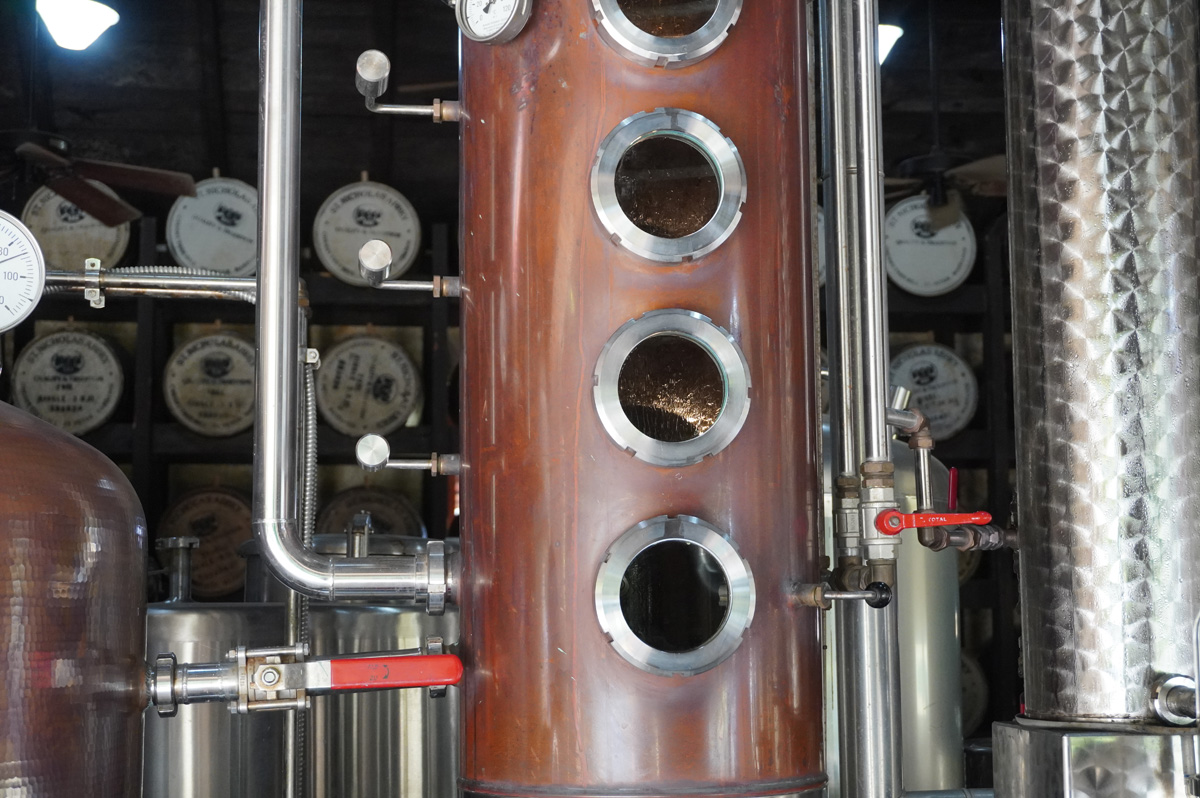 Barbados: St Nicholas Abbey, Distillation Column