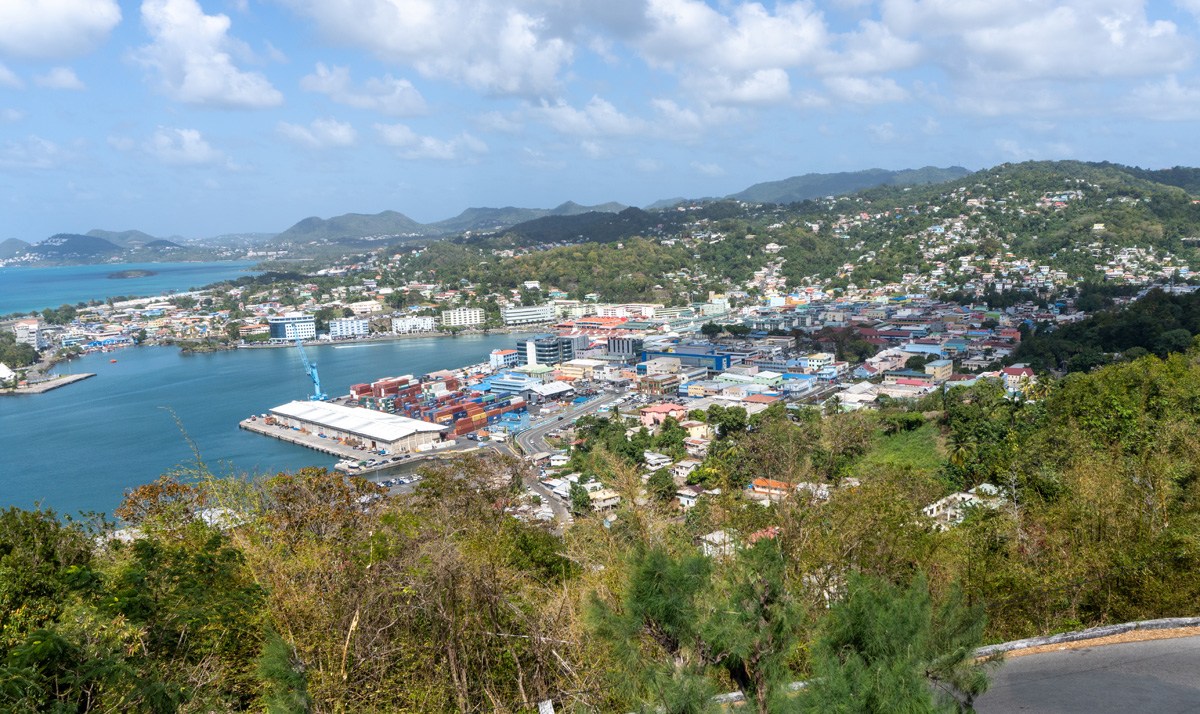 St Lucia: Around Castries, View of Castries