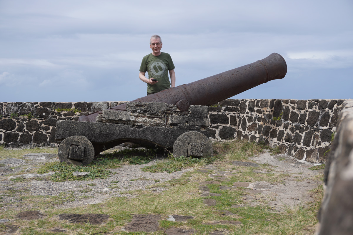 St Lucia: Pigeon Island, Fort Rodney cannon