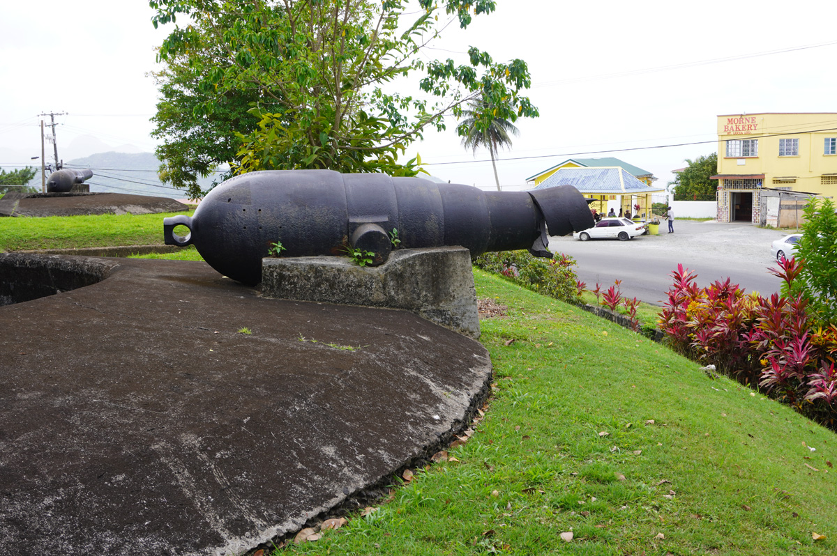 St Lucia: Around Castries, Castries: Apostles battery