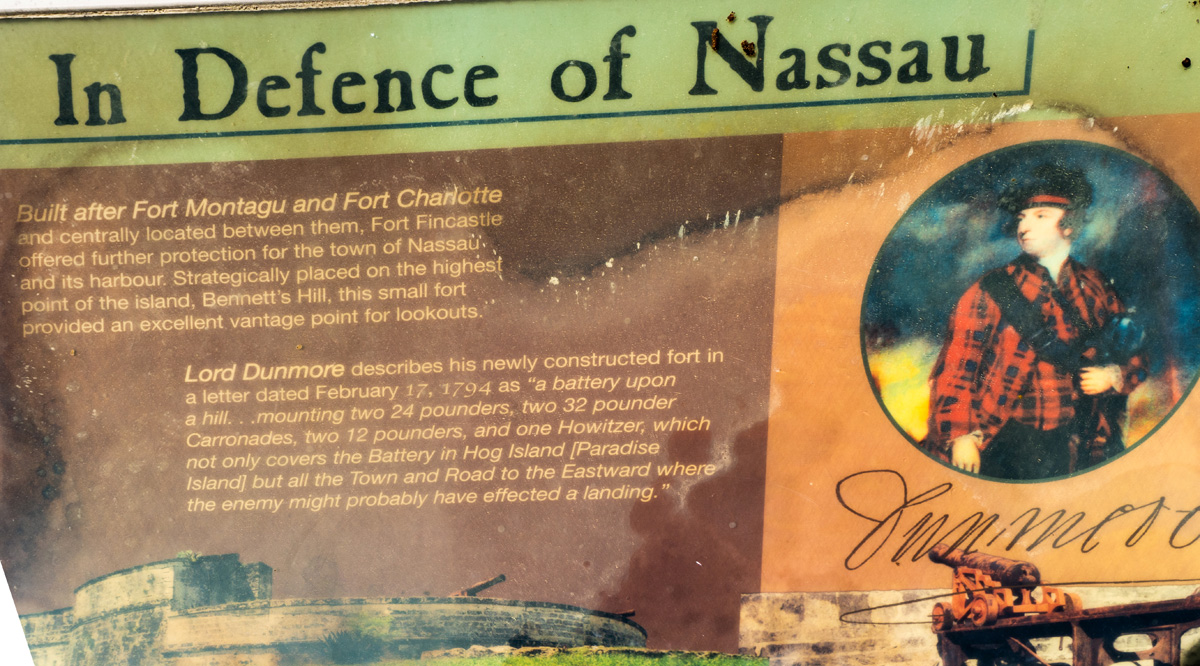Nassau (Bahamas), Fort Fincastle, built by Scottish Lord Dunmore