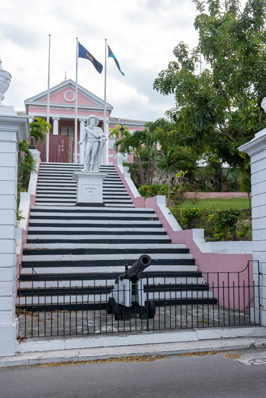 Steps up to Government House, Nassau (Bahamas), 2020 Caribbean (Winter)