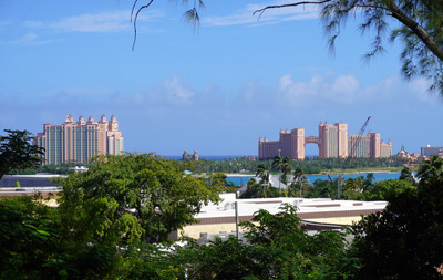 View from Fort Fincastle to Atlantis resort complex, Nassau (Bahamas), 2020 Caribbean (Winter)