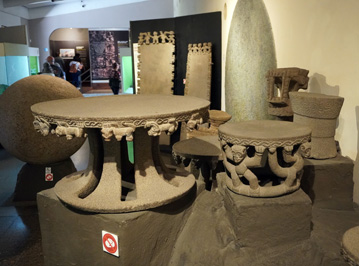 Carved stone tables, San Jose: National Museum, Costa Rica, January 2020