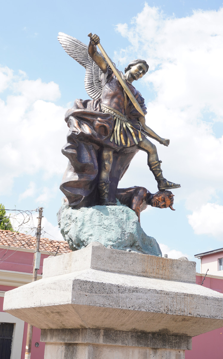 Honduras: Tegucigalpa, A militant Saint suppressing a Demon