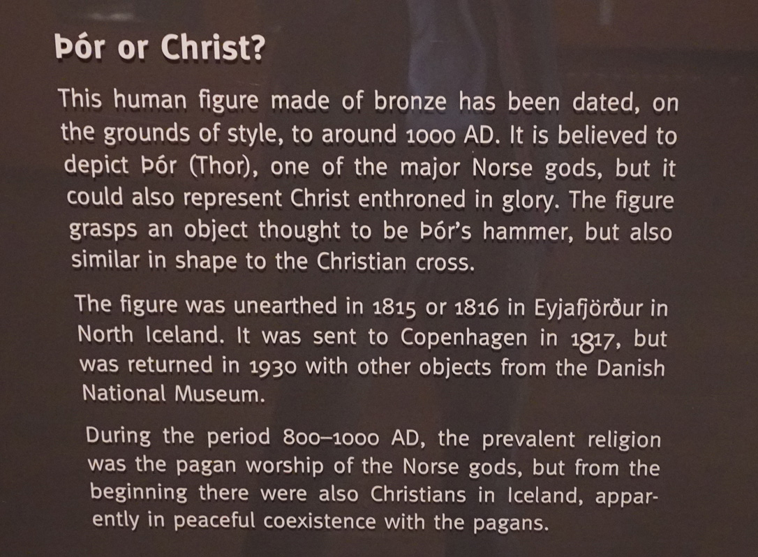 Reykjavik: National Museum, Thor or Christ?