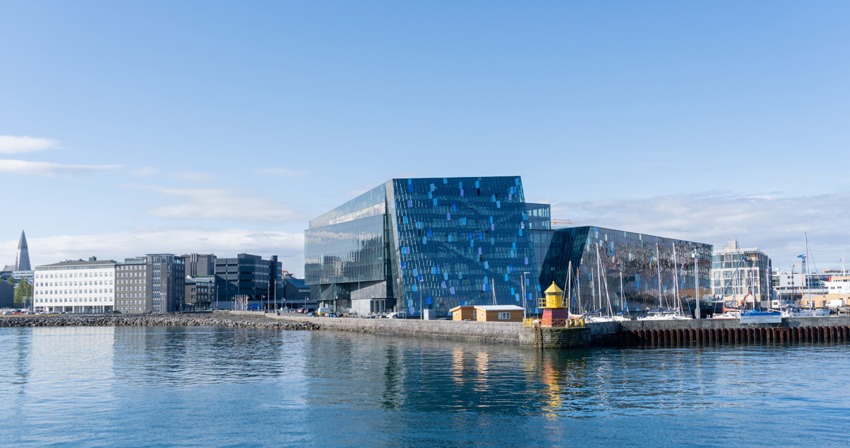 Reykjavik, Waterfront and Harpa Concert hall
