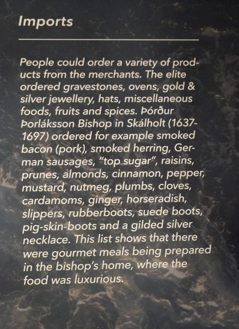 Reykjavik Maritime Museum, The 17th c Skalholt Bishop lived well!