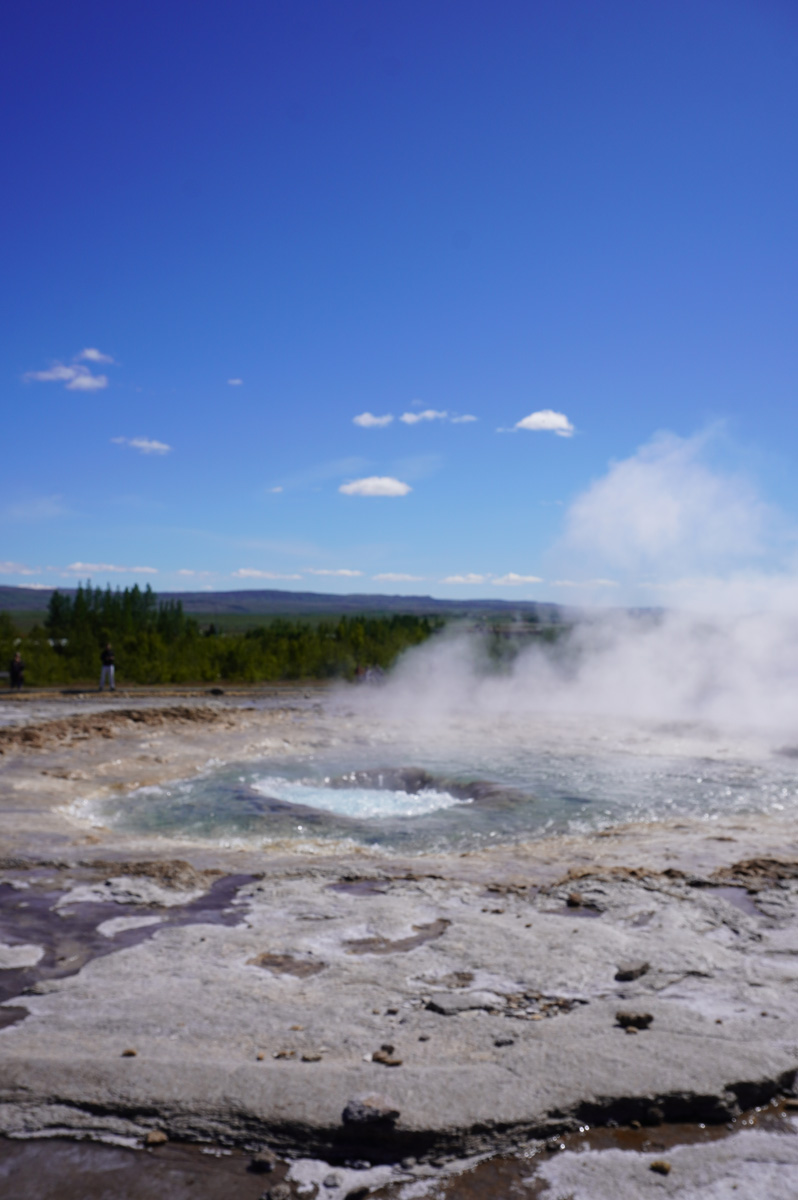 Geysir Area, Strokkur grumbling