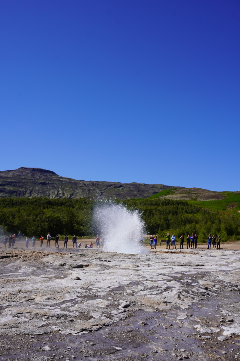 Geysir Area, Strokkur: A little blow