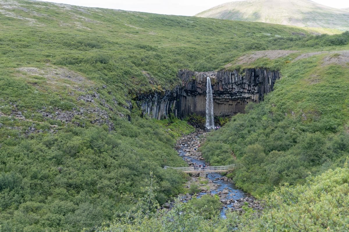 Svartifoss, Svartifoss from afar