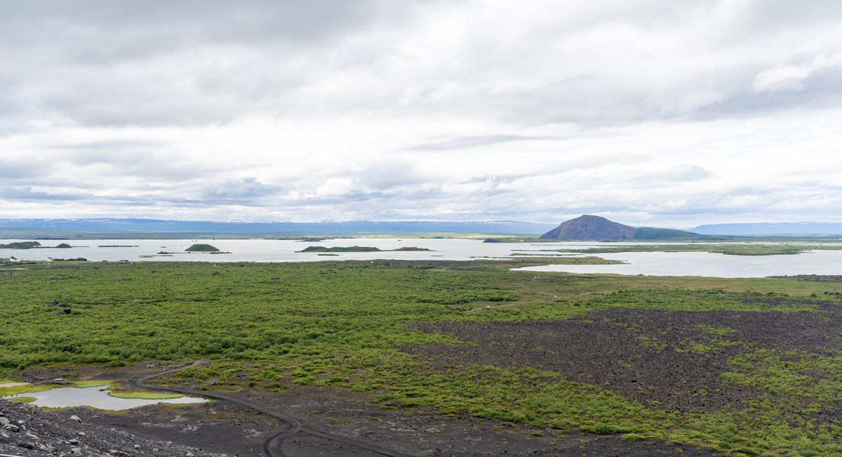 Hverfjall Crater, View to Lake Mývatn