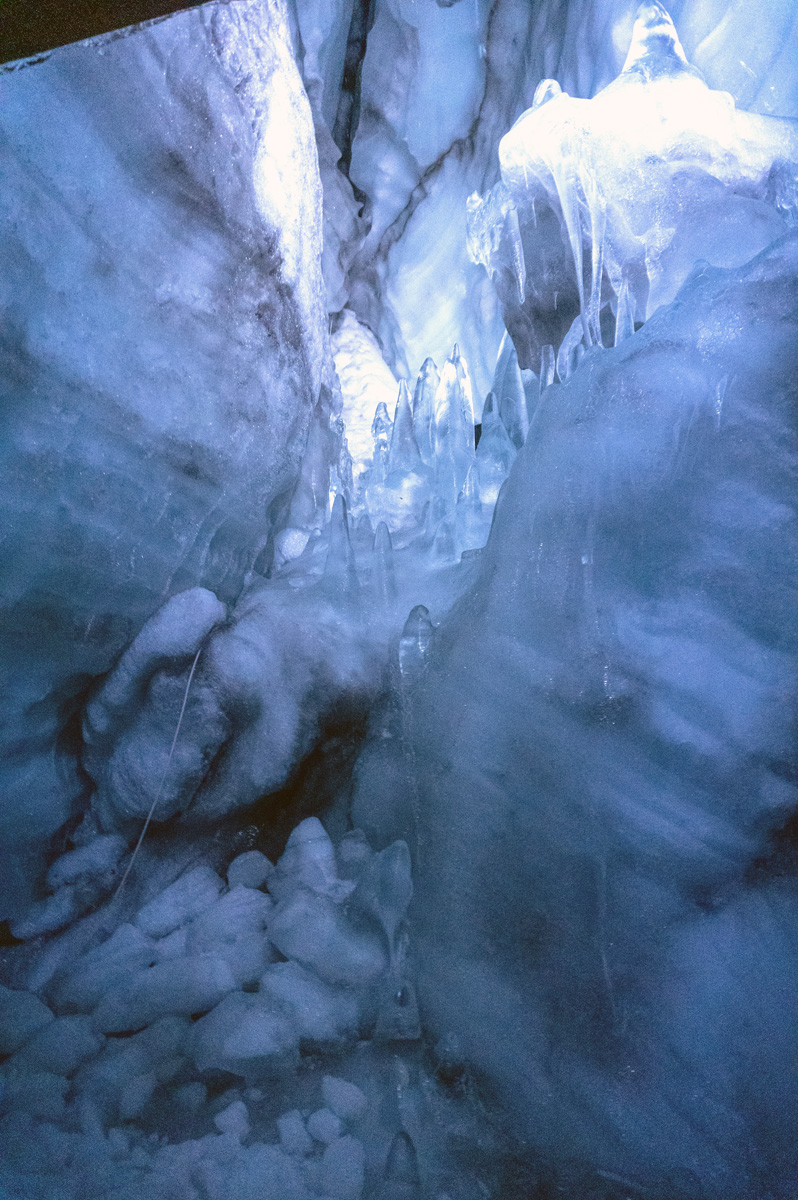 Into the Glacier, View into a crevasse