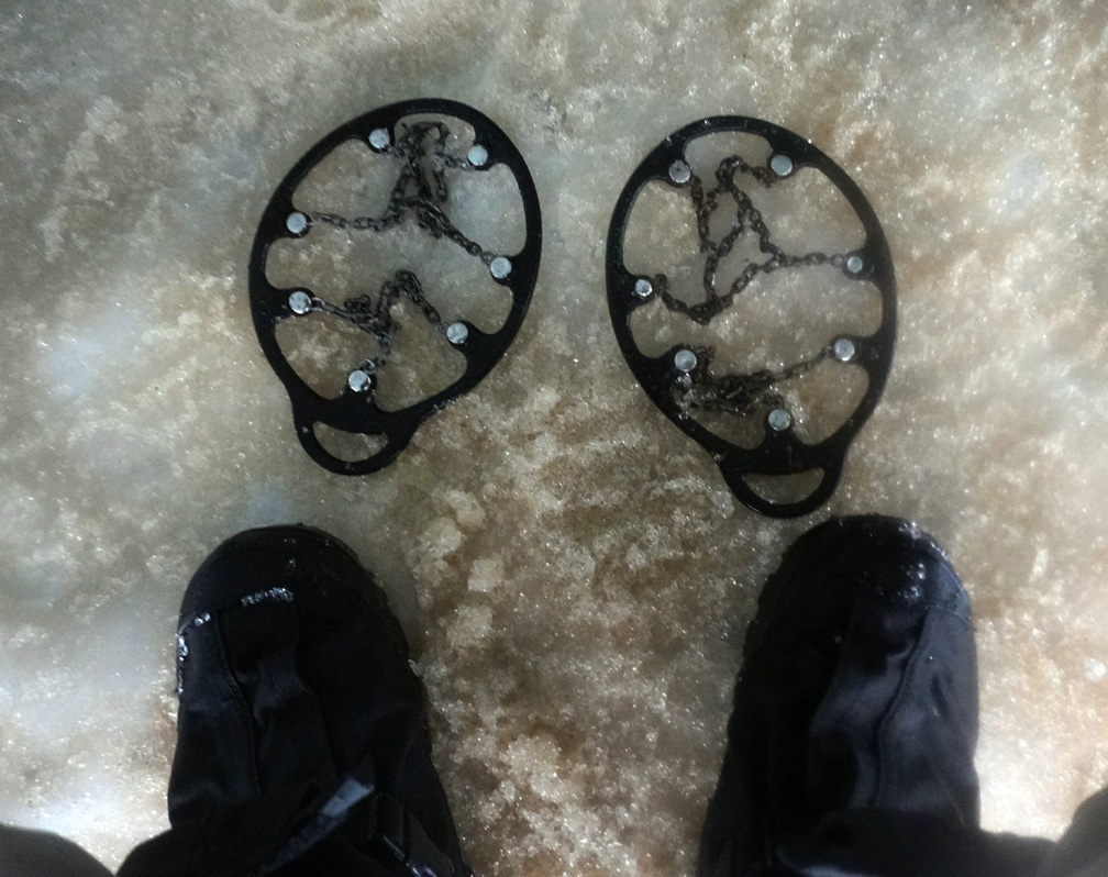 Into the Glacier, Glacier "crampons" - like tire chains
