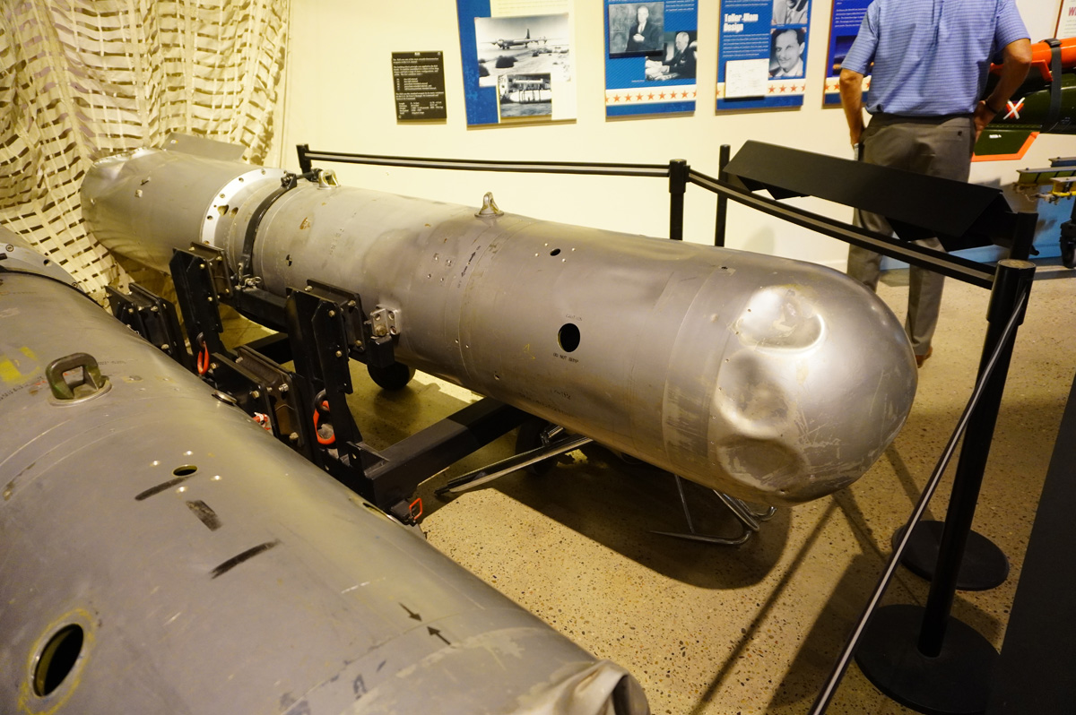 National Museum of Nuclear Science & History, Damaged casing from Palomares bomb Accidentally dropped into the sea in 1966