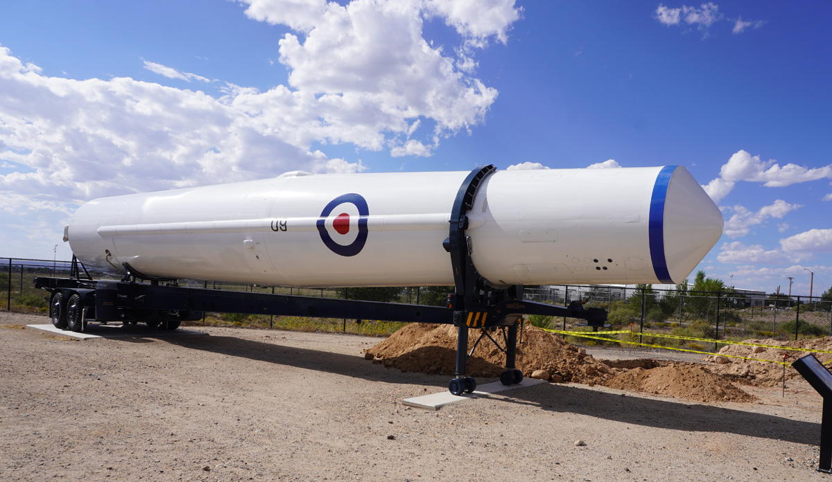 National Museum of Nuclear Science & History, Thor IRBM, with RAF markings.  ~1960