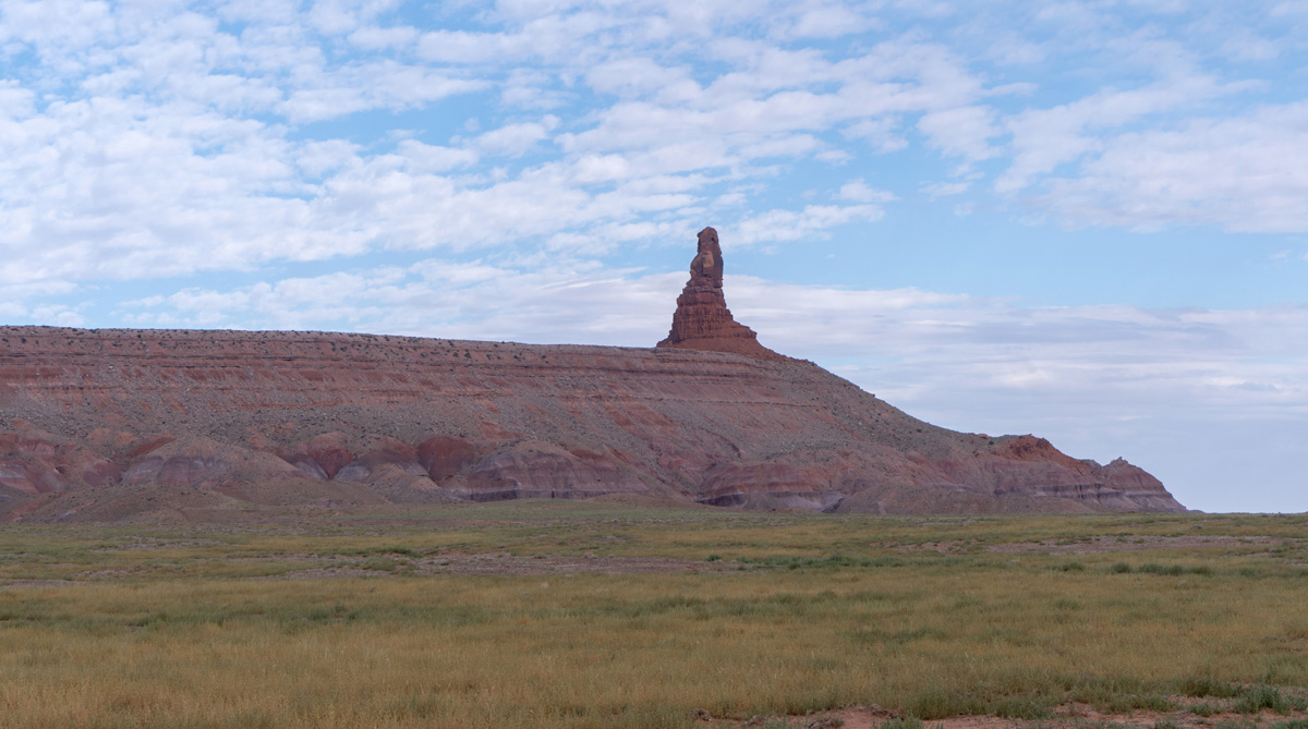 Monument Valley, Mesa + Spire, 13 miles SW of MV