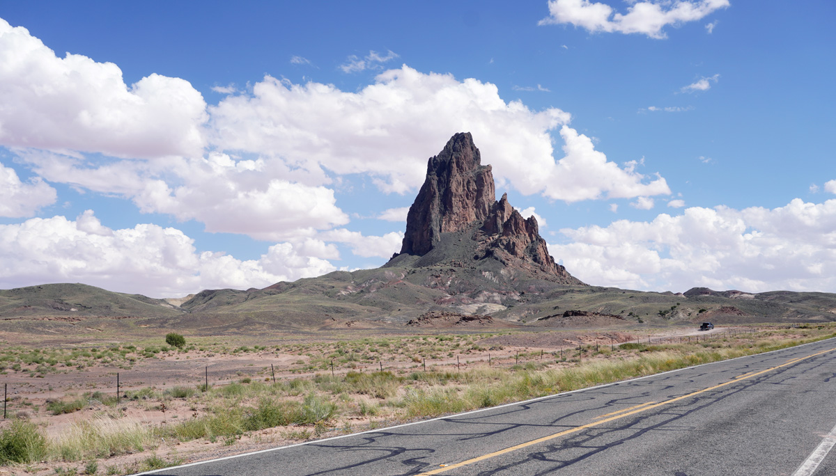 Monument Valley, Barad-dûr like crag, 12 miles SW of MV