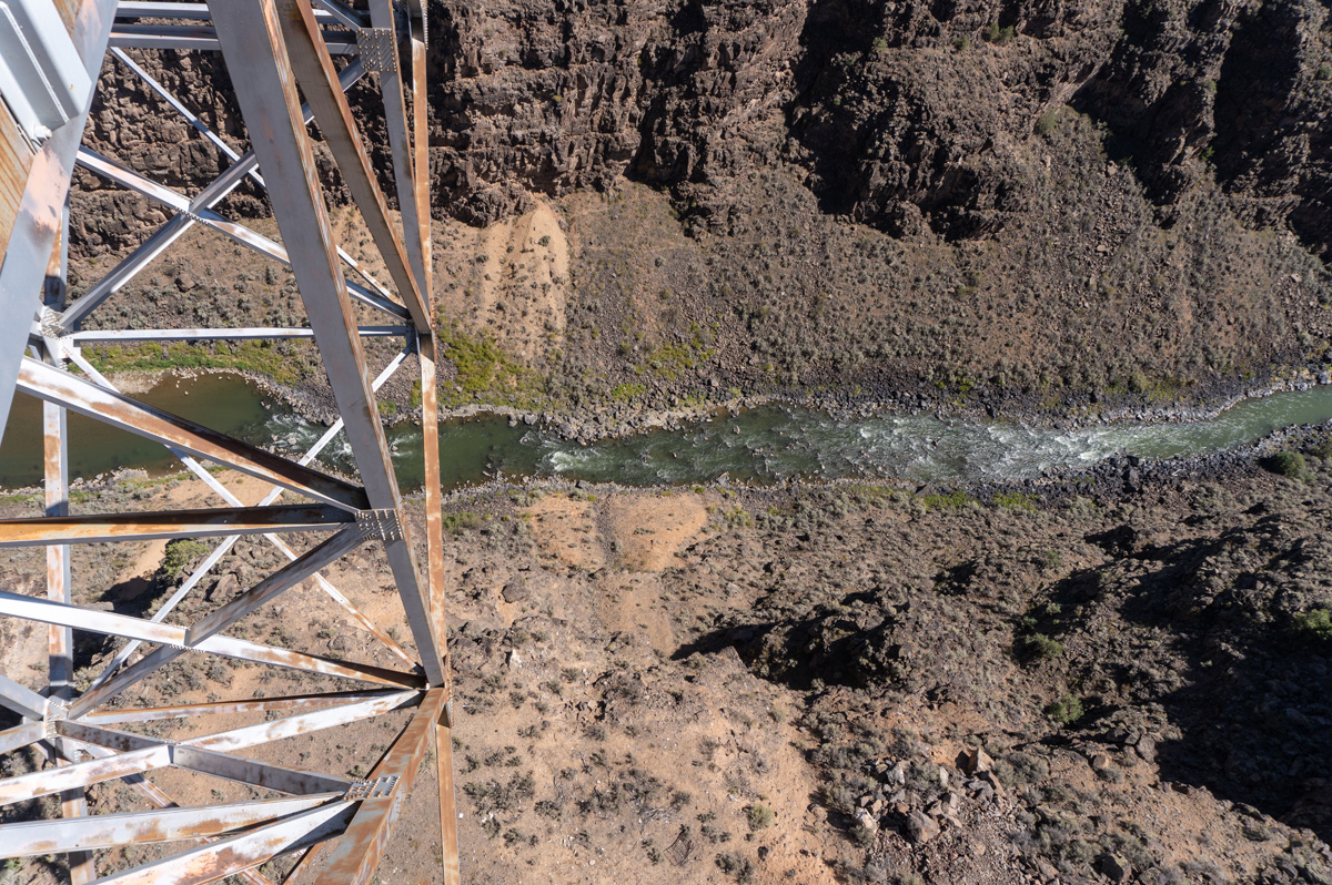 Taos Area, The Rio Grande Gorge is about 600 feet deep at the High Bridge