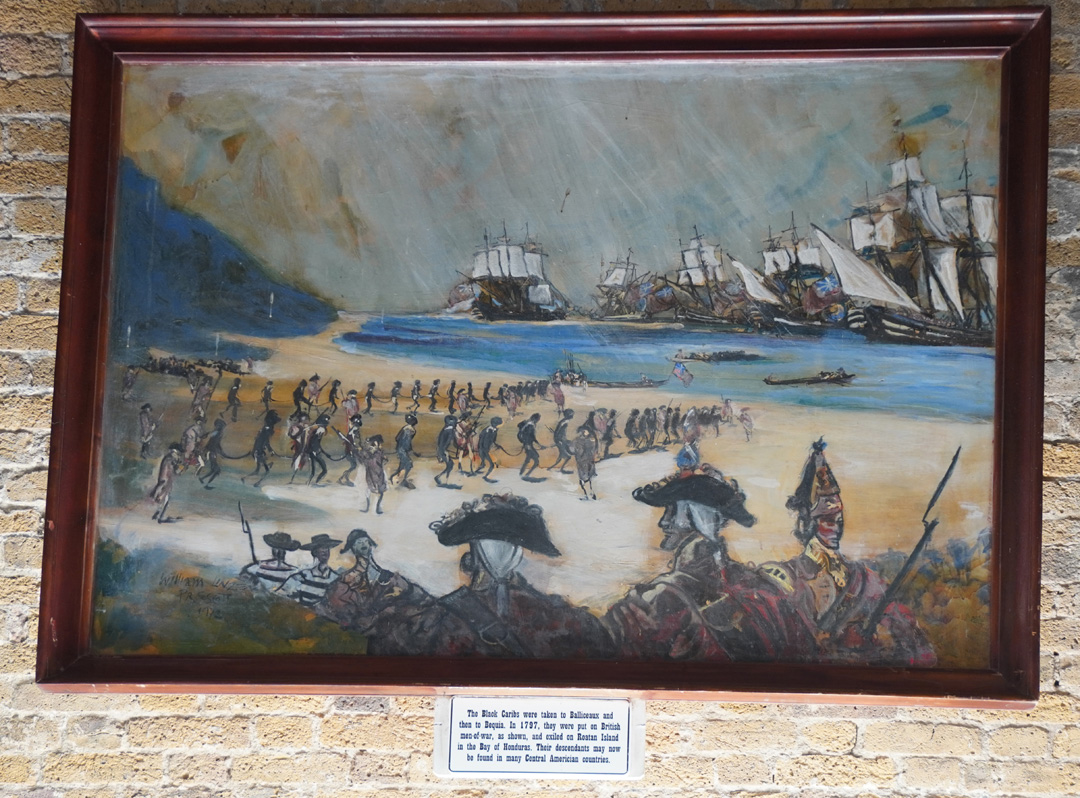 St Vincent: Fort Charlotte, British sending Black Caribs to exile in 1797