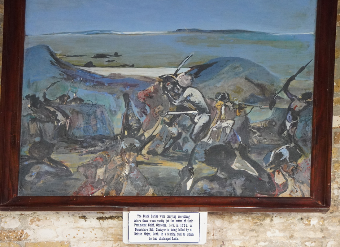 St Vincent: Fort Charlotte, Black Caribs fighting the British, 1795