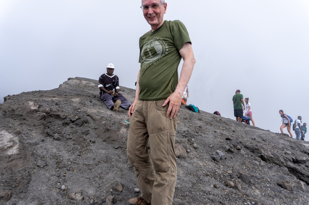 St Vincent: La Soufrière, Graham on Caldera Rim