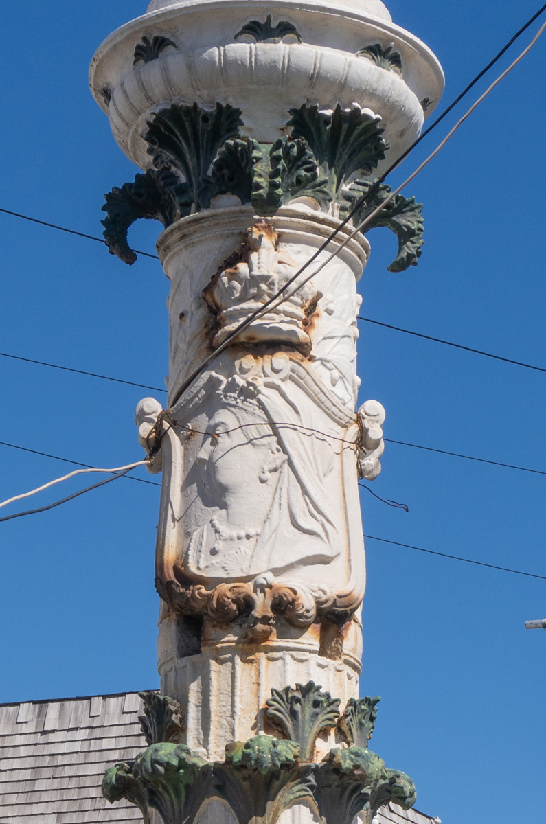 St Kitts: Basseterre, Queen Victoria Monument closeup