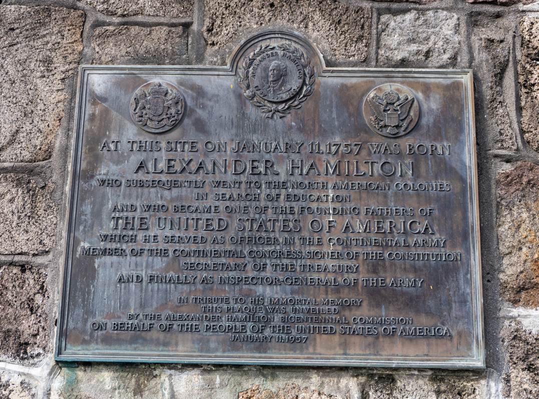 Nevis: "Birthplace of Alexander Hamilton"