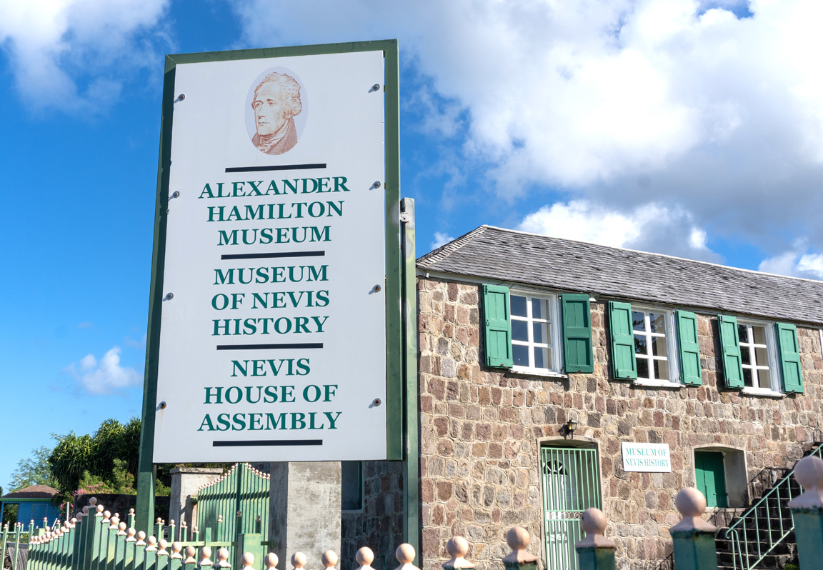Nevis: "Birthplace of Alexander Hamilton"