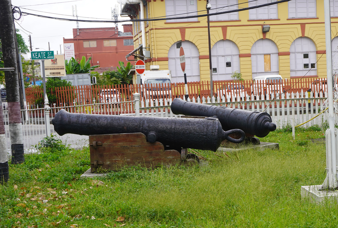 Trinidad: Port of Spain, National Museum: Defensive Cannon
