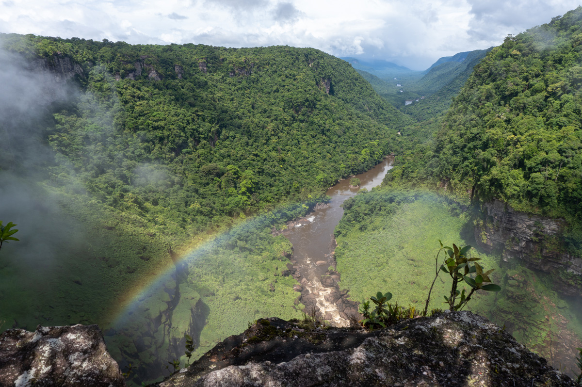 Guyana: Kaieteur Falls, View upstream.