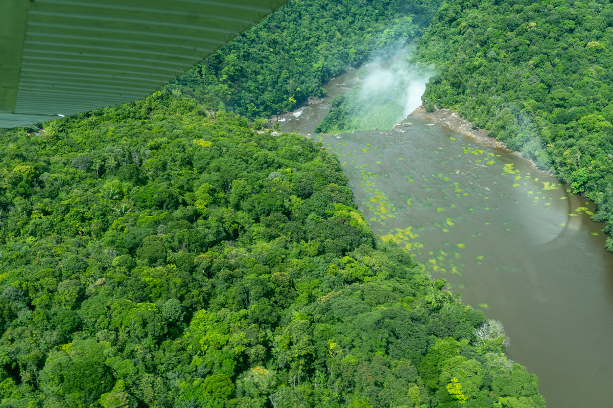 Guyana: Kaieteur Falls, Kaieteur Falls top view from Cessna