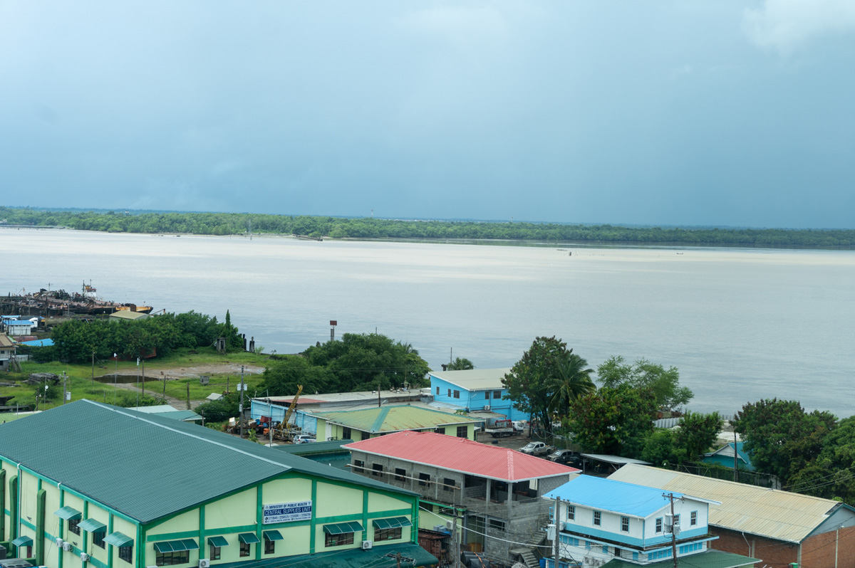 Guyana: Georgetown, Demerara River, from the Marriott