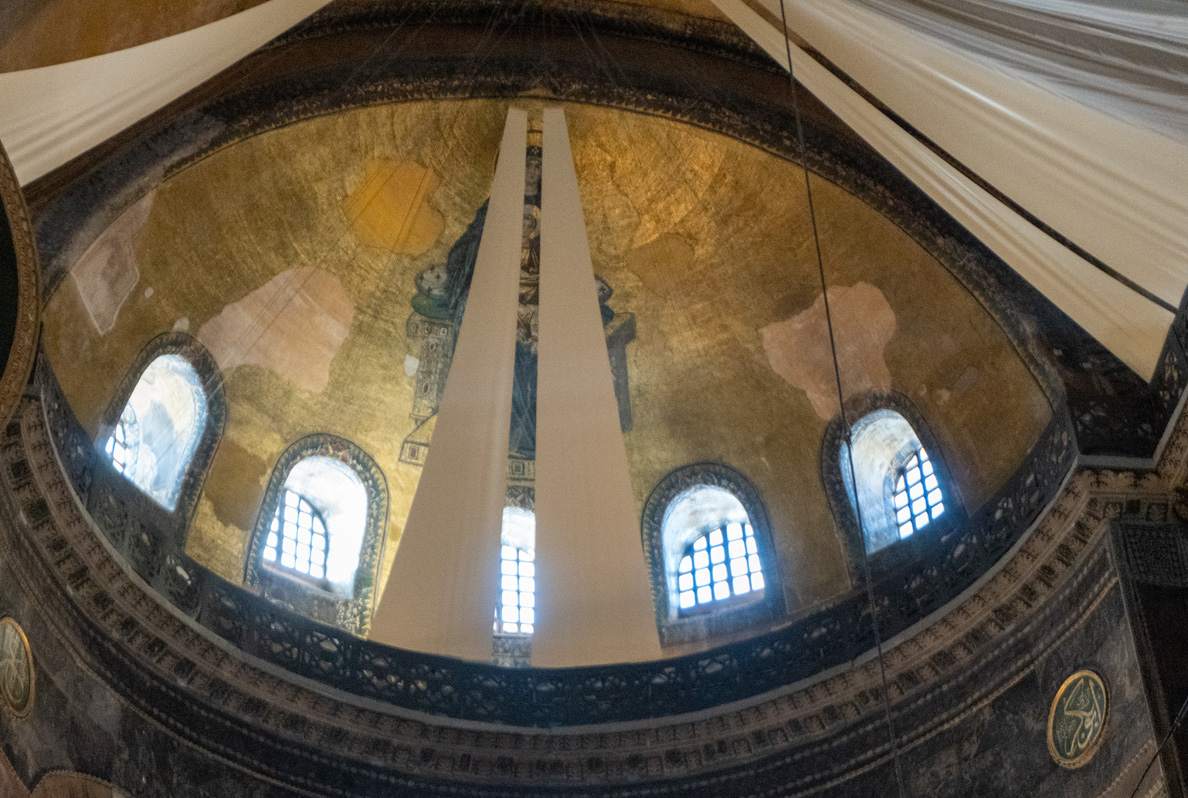 Hagia Sophia Mosque, Obscured Madonna and Child in Apse