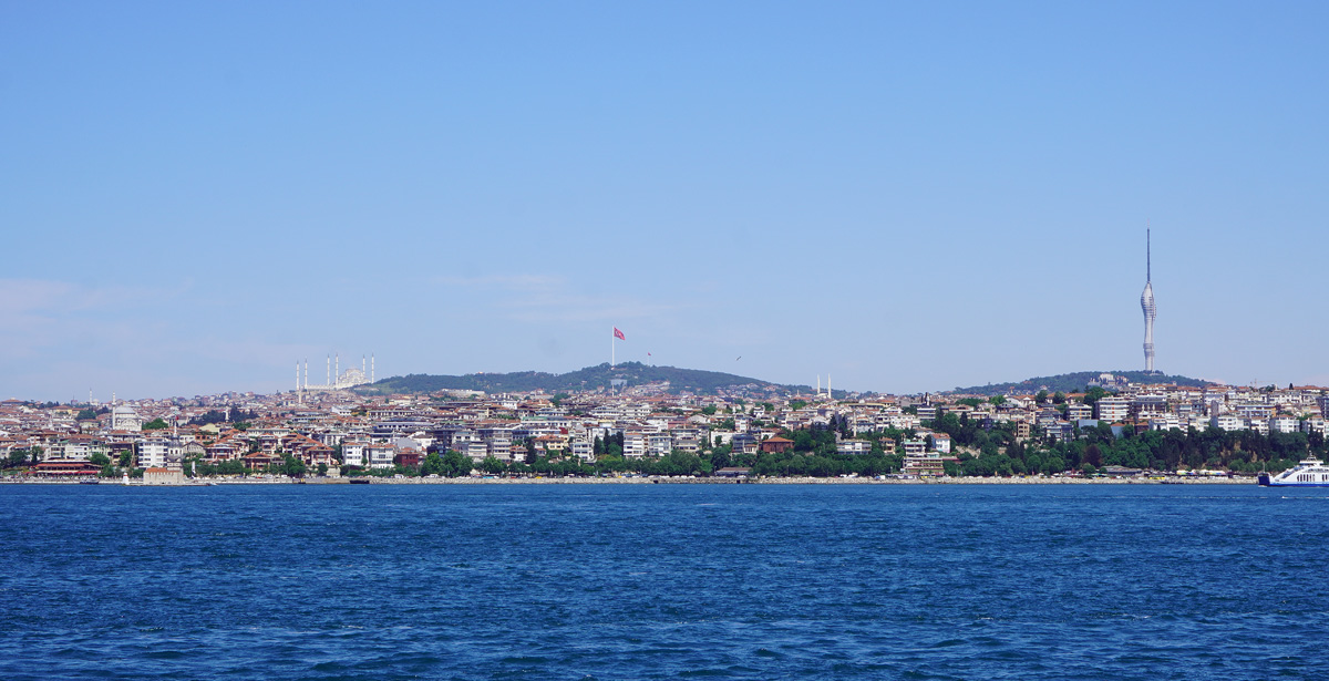 Around Istanbul, View from near Topkapi, NE across Bosphorus