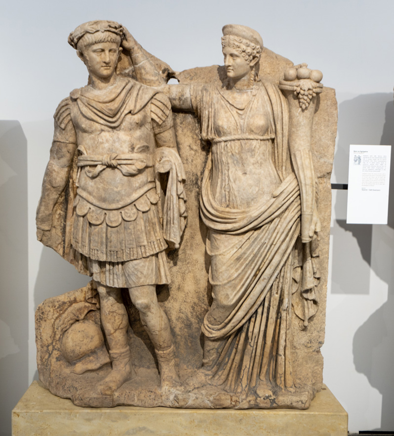 Aphrodisias Museum: Sebasteion Reliefs, Nero, crowned by Agrippina