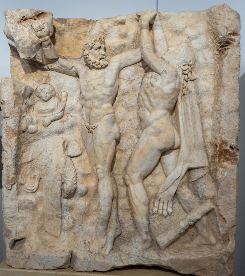 Aphrodisias Museum: Sebasteion Reliefs, Prometheus, being freed by Herakles