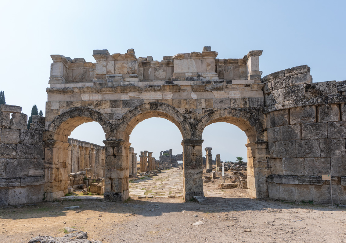 Hieropololis, Elegant Frontinus Gate.  Monumental Entry, 1st c AD