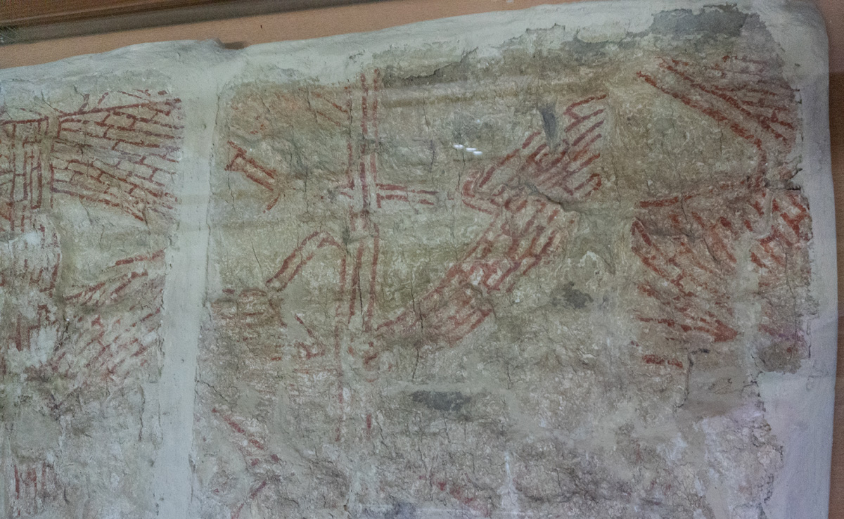 Konya Arcaheological Museum, Çatalhöyük wall art.  ~6500 BC