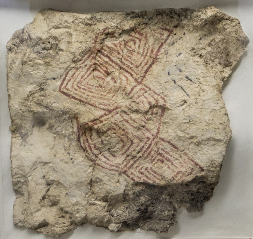Konya Arcaheological Museum, Çatalhöyük wall art.  ~6500 BC